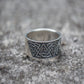 Ring with Norse Ornament Sterling Silver Viking Jewelry