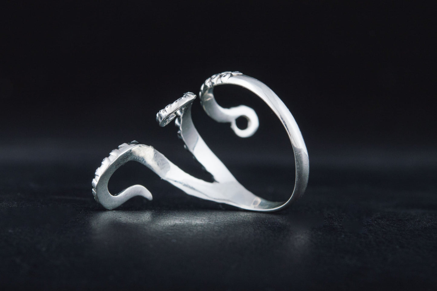 Kraken Ring Unique Animal Sterling Silver Ring Handcrafted Unique Jewelry