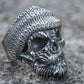 Skull Biker Ring Sterling Silver Unique Handmade Jewelry