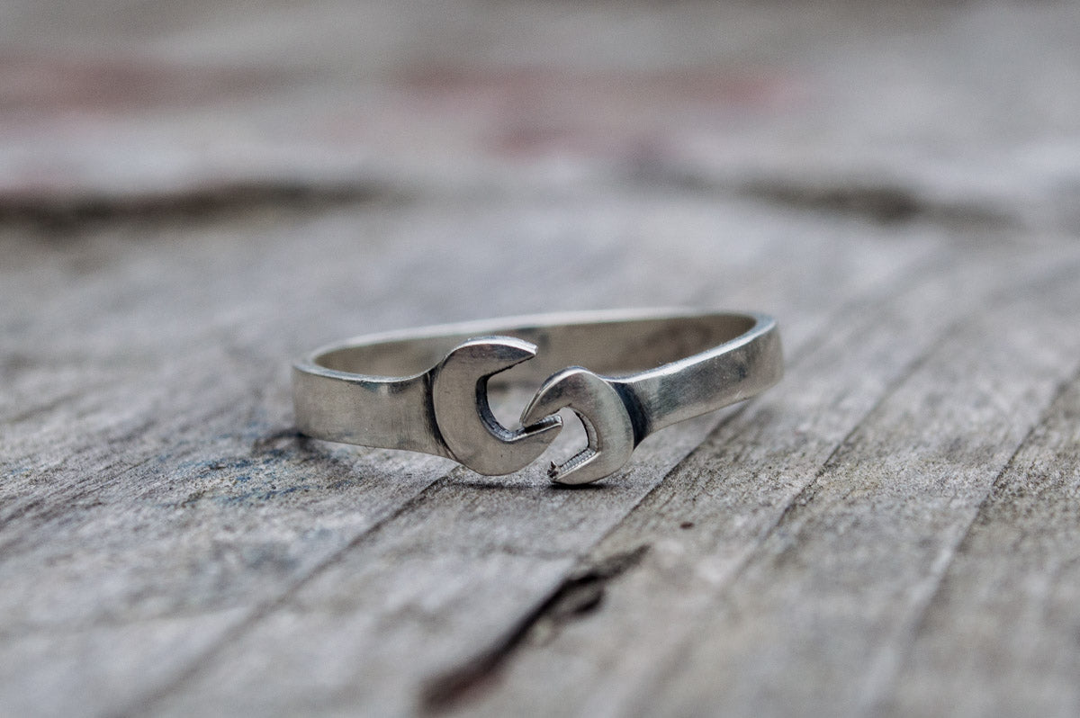 Wrench Ring Sterling Silver Handmade Jewelry