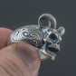 Skull with Horns Ring Sterling Silver Handmade Jewelry