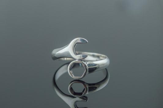 Wrench Ring Sterling Silver Unique Handmade Jewelry