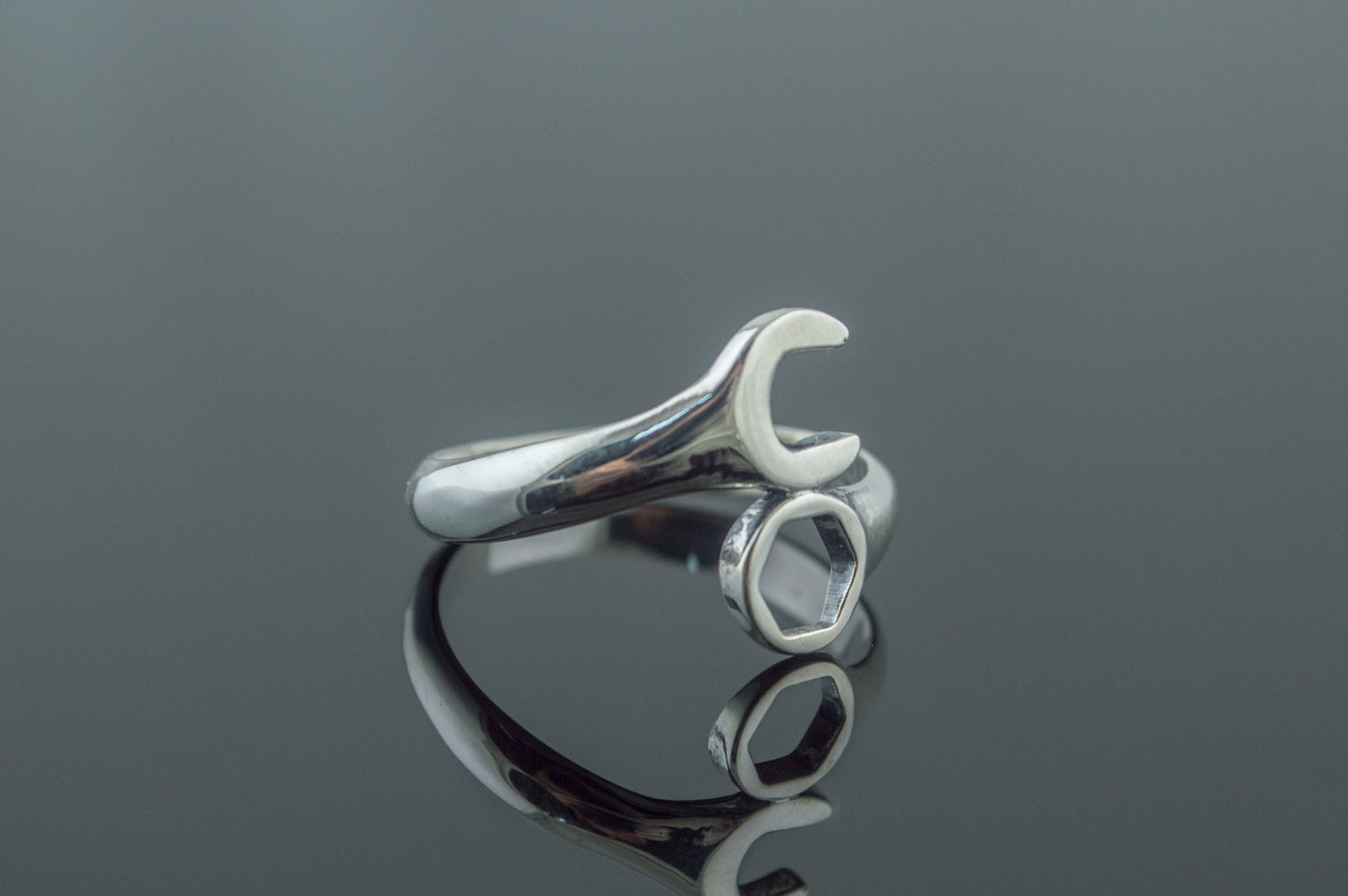 Wrench Ring Sterling Silver Unique Handmade Jewelry