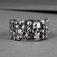 Ring with Skulls Sterling Silver Unique Handmade Biker Jewelry