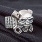 Biker Skull Ring Handmade Sterling SIlver Jewelry