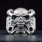 Biker Skull Ring Handmade Sterling SIlver Jewelry