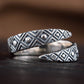 Snake Style Ring with Geometry Ornament Sterling Silver Jewelry
