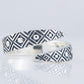Snake Style Ring with Geometry Ornament Sterling Silver Jewelry