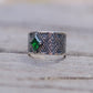 Slavic Ornament Ring with Cubic Zirconia Sterling Silver Pagan Jewelry