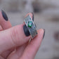 Slavic Ornament Ring with Cubic Zirconia Sterling Silver Pagan Jewelry