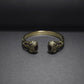 Bronze Viking Torc Bracelet with Gems