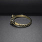 Bronze Viking Torc Bracelet with Gems