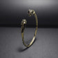 Bronze Viking Torc Bracelet with Gems