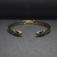 Bronze Jormungandr Viking Bracelet with Elder Futhark Runes