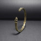 Bronze Jormungandr Viking Bracelet with Elder Futhark Runes