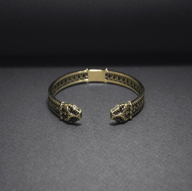 Bronze Viking Jormungandr Bracelet