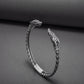 Viking Dragon Bracelet (Torc style) in Silver