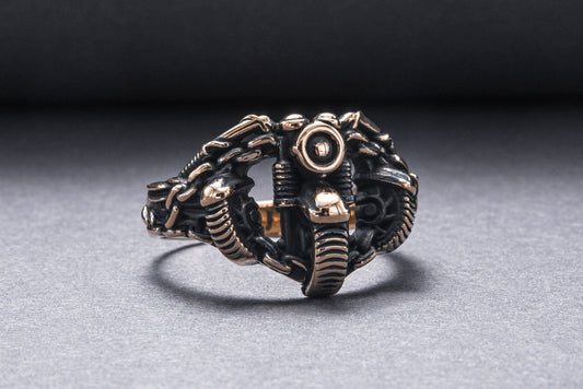 Motobike Ring Bronze Biker Jewelry