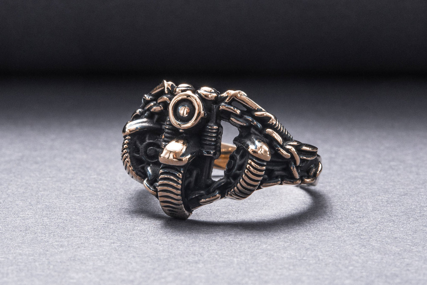 Motobike Ring Bronze Biker Jewelry