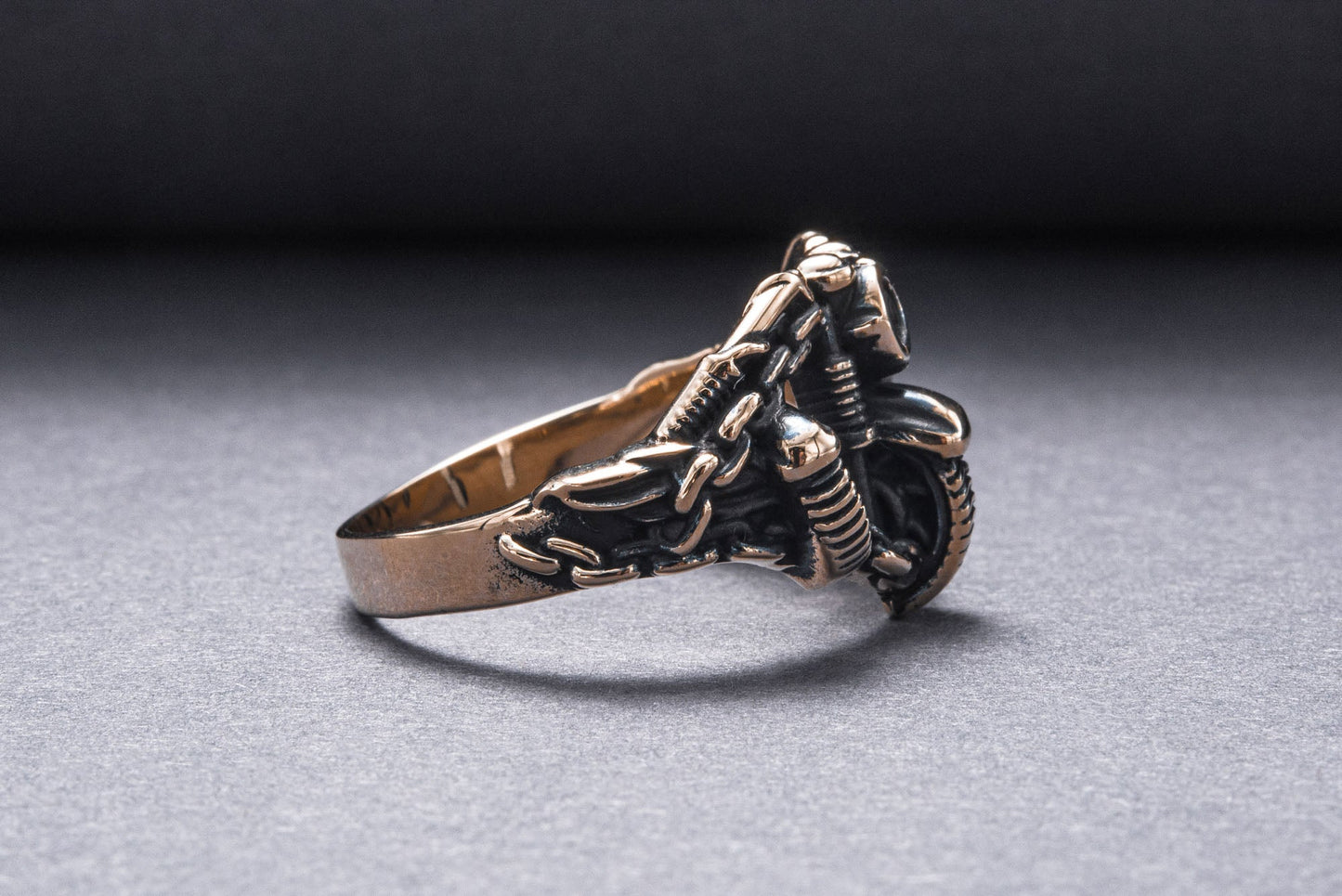 Motobike Ring Bronze Biker Jewelry