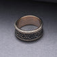 Ring with Ornament Bronze Handcrafted Viking Jewelry