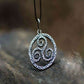 Spiral Triskele Symbol Pendant Sterling Silver Viking Jewelry