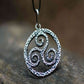 Spiral Triskele Symbol Pendant Sterling Silver Viking Jewelry