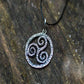 Spiral Triskele Symbol Pendant Sterling Silver Viking Jewelry