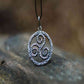 Spiral Triskele Symbol Pendant Sterling Silver Viking Jewelry